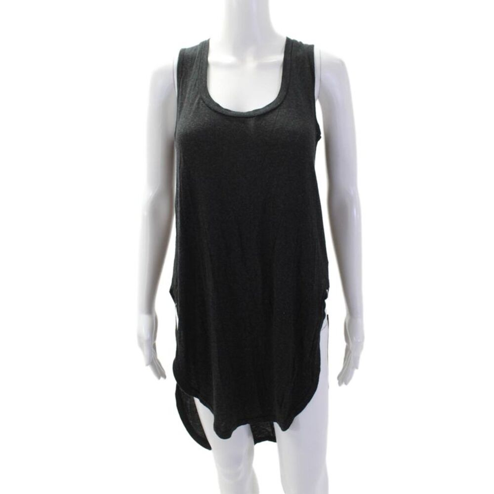 Deletta Anthropologie Women Tunic Dress Black Sleeveless Mid-Calf Size XS